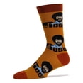 thumbnail image 1 of Oooh Yeah, Men's Funny Colorful Cotton Crew Sock, Roll Em Bob Ross, Shoe Size 8-13, 1 of 3