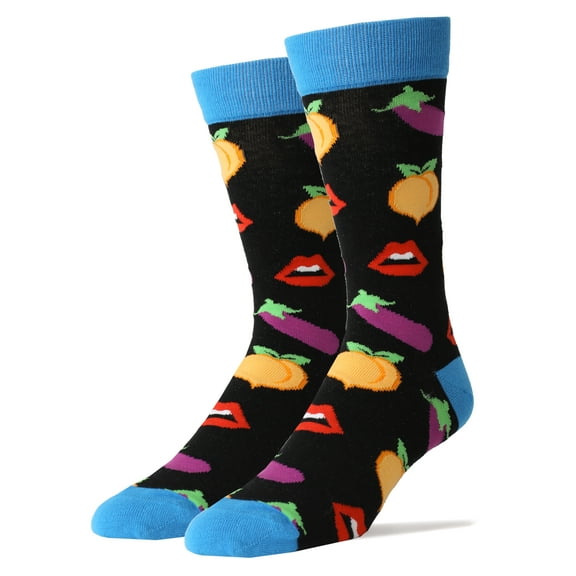 Oooh Yeah Men's Funny Crew Socks, Humor Dress Cotton Novelty Socks, Cheeky, One Size