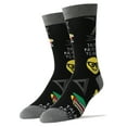 thumbnail image 1 of Oooh Yeah Men's Funny Crew Socks, Novelty Dress Cotton Cool Socks, Talk Nerdy, One Size, 1 of 4