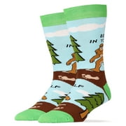 Oooh Yeah Men's Novelty Crew Socks, Funny Bigfoot Casual Dress Cotton Socks, Believe
