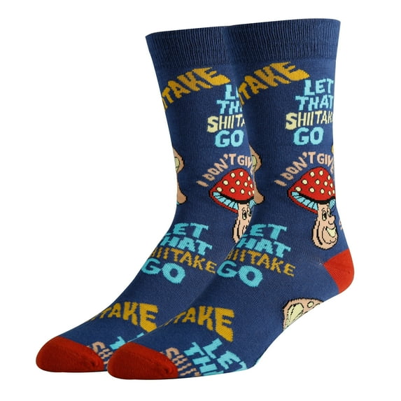 Oooh Yeah Mens Novelty Funny Crew Socks, Let that Shhh, Colorful Dress Crazy Fashion Socks