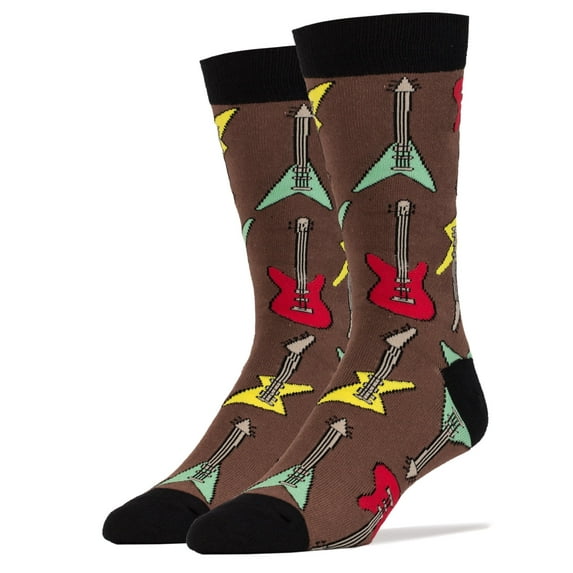 Oooh Yeah! Socks, Men's Cotton Crew Sock (It's Electric!)