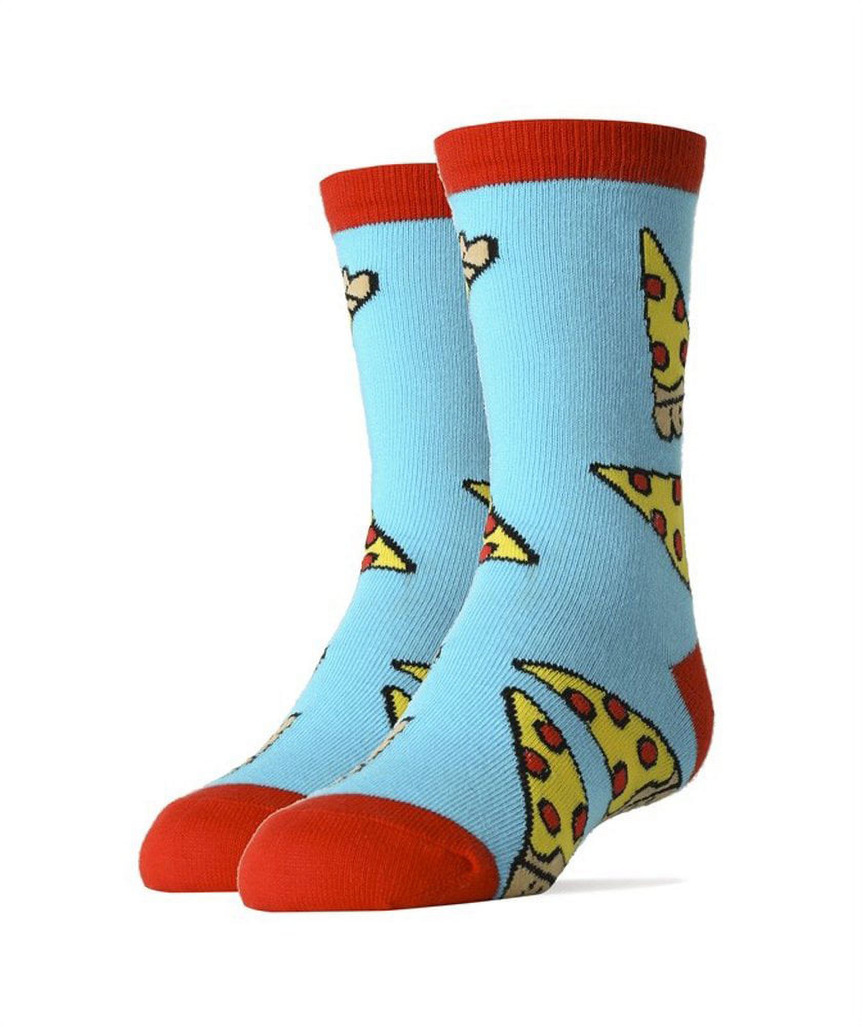 Oooh Yeah! Socks, Mens Cotton Crew Sock (Pizza Party) - image 1 of 3