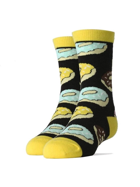 Men's Funny Cotton Crew Sock, Novelty Silly Cool Socks, Donut Magic