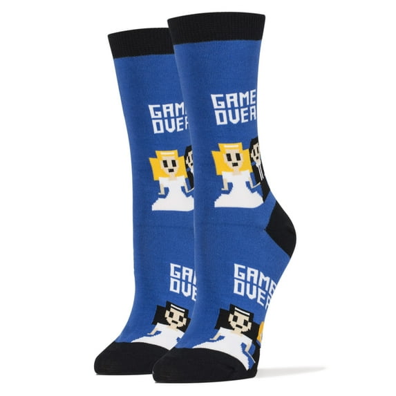 Oooh Yeah! Socks, Women's Cotton Crew Socks (Game Over)