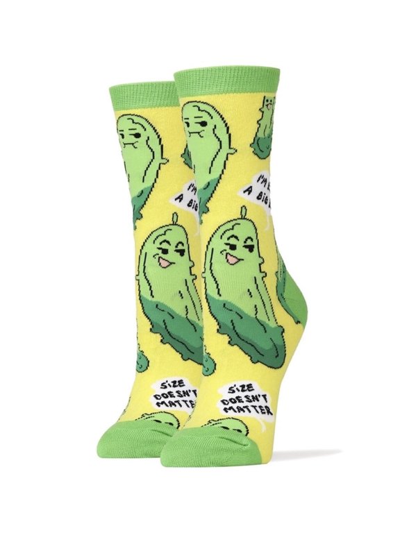 Women's Combed Cotton Crew Socks Dill Pickle