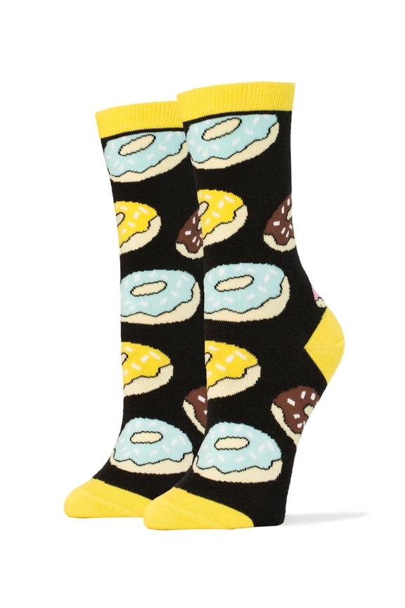 Women's Novelty Crew Socks, Funny Crazy Socks, Cool Fashion Socks, Casual Dress Combed Cotton, Donut Magic