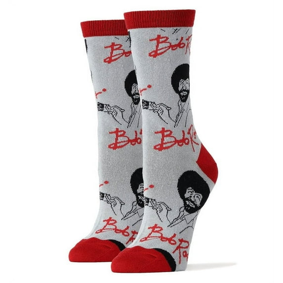 Oooh Yeah Women's Funny Colorful Crew Socks Novelty Cool Cotton Socks, It's Bob Ross, One Size