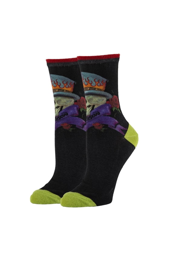 Women's Metal Music Socks, Poison, Colorful Novelty Cotton Crew Socks