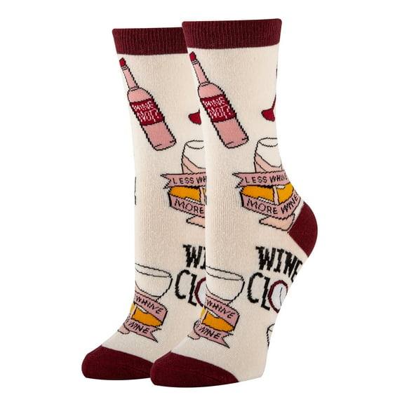 Oooh Yeah Women's Novelty Colorful Crew Socks, Put a Cock in it, Funny Fashion Dress Socks