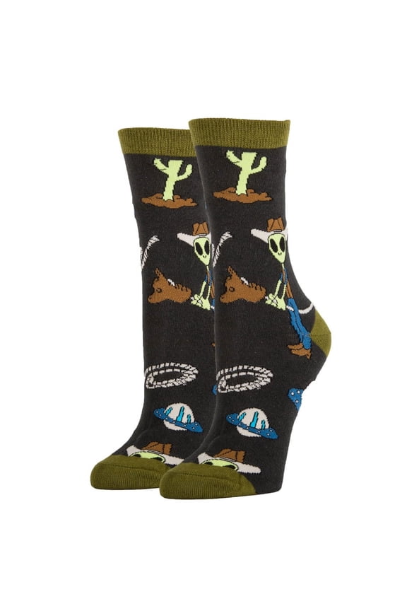 Women's Novelty Crew Socks, Funny Socks, Crazy Silly Socks, Cool Fashion Socks, Final Frontier