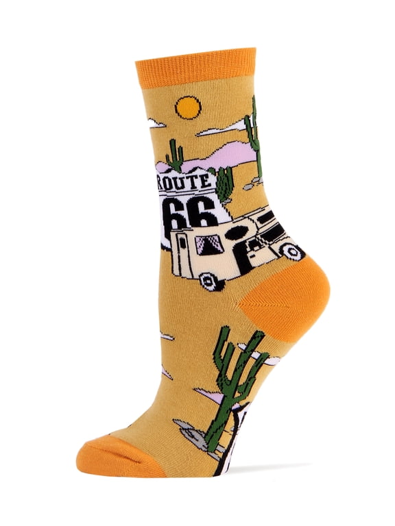 Women's Novelty Crew Socks, Funny Socks, Crazy Silly Socks, Cool Fashion Socks (Get Your Kicks)