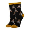 thumbnail image 1 of Oooh Yeah Womens Funny Poop Crew Socks, Novelty Cotton Socks, Got Real, Size 5-10, 1 of 5