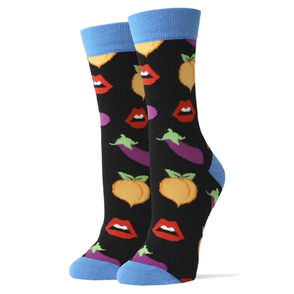 Oooh Yeah Womens Novelty Crew Socks, Cheeky, Funny Crazy Dress Socks