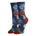 thumbnail image 1 of Oooh Yeah Womens Novelty Funny Crew Socks, Let that Shhh, Colorful Crazy Socks, 1 of 5