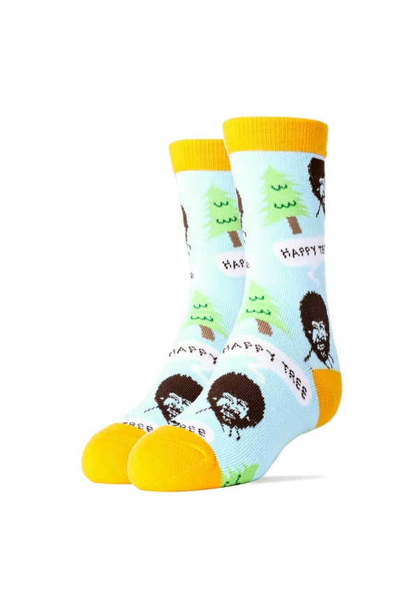 ! Youth Crew Sock (Bob Ross Happy Trees)