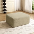thumbnail image 1 of Oooh life Beige Large Oversized Ottoman Footrest for Bedroom, Footrest Ottoman & Coffee Table, Solid Plush Ottoman, Rectangle Floor Ottoman Foot Rest, 1 of 6