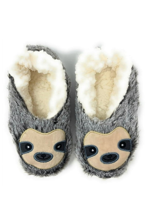 OoohGeez Kids Funny Animal Slipper Socks, Sloth Steps, Fuzzy House Non-Slip Grip Socks
