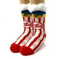 thumbnail image 1 of OoohGeez Kids Fuzzy House Slipper Grippers Cozy Socks for Boys & Girls - Box o' Popcorn, 1 of 2