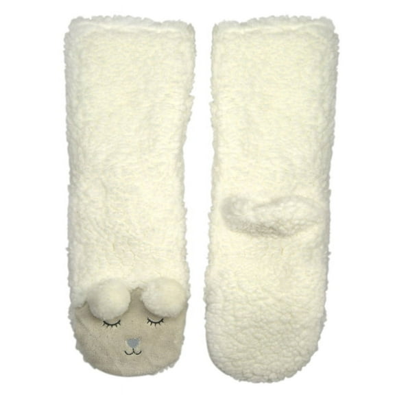 OoohGeez Women's Cozy 3D Sherpa Sheep Slippers, Sheepish, Indoor House Animals Socks