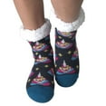 thumbnail image 1 of OoohGeez Women's House Sherpa Cute Slipper, Fluffy Fuzzy Grippers Socks, Poopy, Size 5-10, 1 of 3