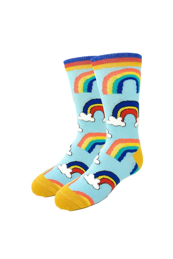 OoohYeah Kids Cute Novelty Funny Crew Socks for Girls & Boys, It's a Rainbow
