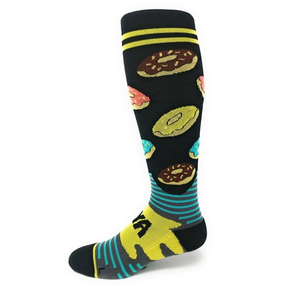OoohYeah Men & Women's Compression Knee High Socks, Donut Magic, Funny Long Sport Socks, M/L