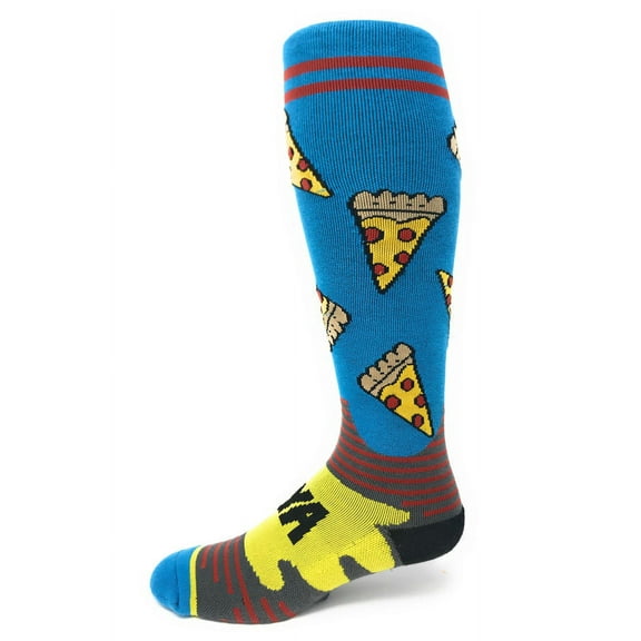 OoohYeah Men & Women's Compression Knee High Socks, Pizza Party, Funny Long Sport Socks, S/M