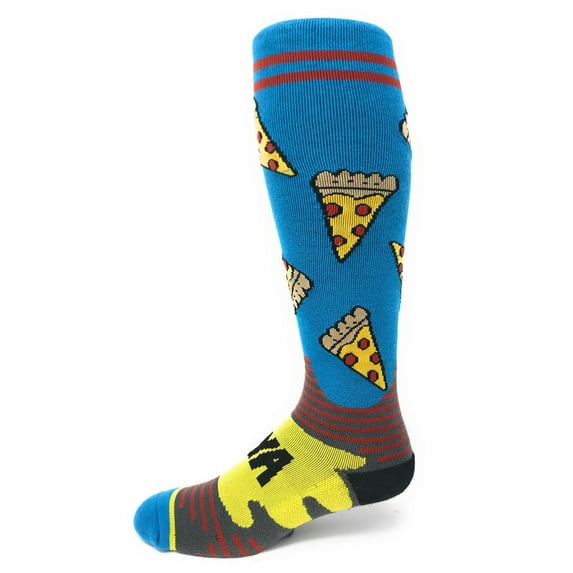 OoohYeah Men & Women's Compression Knee High Socks, Pizza Party, Funny Long Sport Socks, S/M