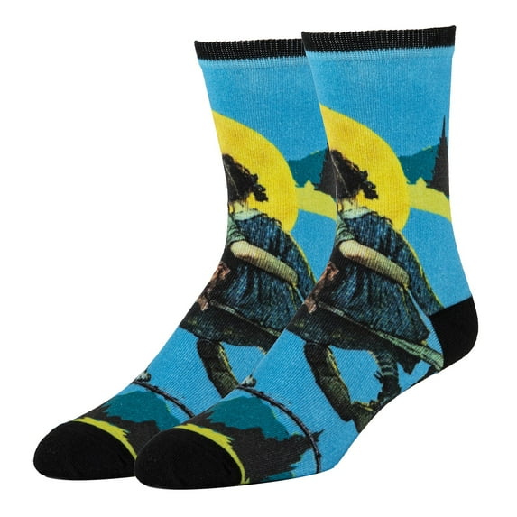 OoohYeah Men's Funny Colorful Crew Socks, Norman Rockwell Novelty Socks, Spooners, shoe size 8-13