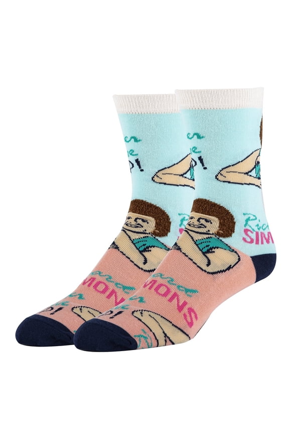 OoohYeah Men's Funny Colorful Crew Socks, Richard Simmons Cotton Socks, Never give up