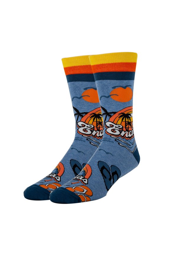 OoohYeah Mens Funny Crazy Crew Socks, Cool Novelty Comfort Cotton Dress Socks, Encinitas