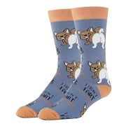 OoohYeah Men's Funny Doggy Crew Socks, Not A Fart, Novelty Cute Cotton Fuzzy Socks for Dog Lover