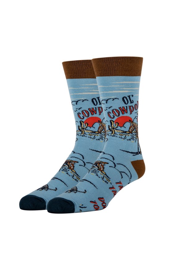 OoohYeah Men’s Funny Saying Crazy Crew Socks, Cool Novelty Comfort Cotton Dress Socks, Cowpoke