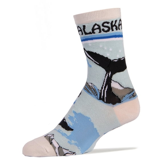 OoohYeah Mens Animal Funny Crew Sock, Alaska, Crazy Fashion Socks