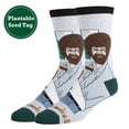 thumbnail image 1 of OoohYeah Mens Funny Bob Ross Crew Socks, Hug A Tree, Novelty Colorful Socks with Seeded Label, 1 of 6