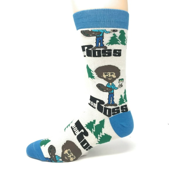 OoohYeah Mens Funny Novelty Crew Socks, Crazy Fashion Socks, Always Bob Ross