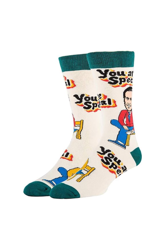 OoohYeah Mens Funny Novelty Crew Socks, Mister Rogers Neighborhood, You Are Special