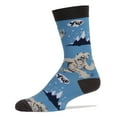 thumbnail image 1 of OoohYeah Mens Meh-Teh Funny Crew Sock, Yo Yeti, Novelty Colorful Socks, 1 of 3