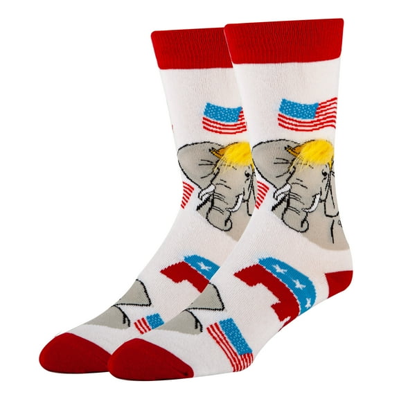 OoohYeah Mens Novelty Crew Socks, Funny Crazy Silly Socks, Cool Fashion Socks, Right-Wing