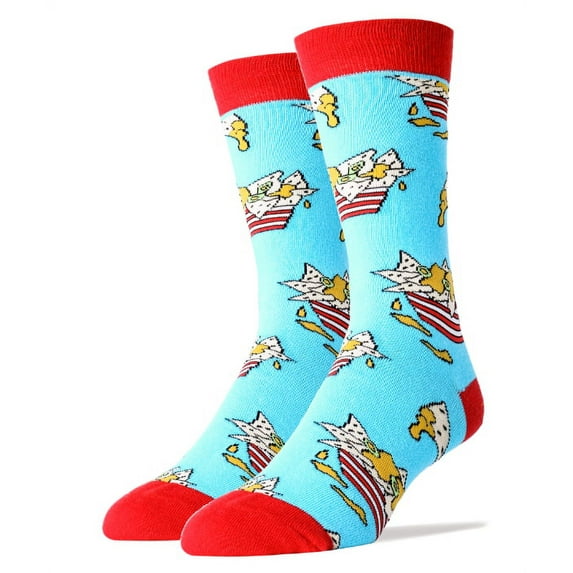 OoohYeah Mens Novelty Crew Socks, Funny Fashion Socks (Nachos)