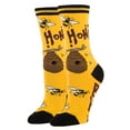 thumbnail image 1 of OoohYeah Women's Funny Crew Socks, Good Vibes Novelty Cotton Socks, Bee Kind, 1 of 2