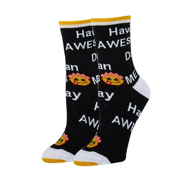OoohYeah Women's Funny Saying Crew Socks, Novelty Cute Cotton Socks, Awesome, Size 5-10