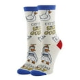 thumbnail image 1 of OoohYeah Women's Novelty Fun Saying Animal Crew Socks, Funny Crazy Dress Socks, Silly Goose, 1 of 3