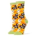 thumbnail image 1 of OoohYeah Womens Funny Ghost Crew Socks, Cotton Novelty Socks, Ghost's Night Out, Size 5-10, 1 of 2