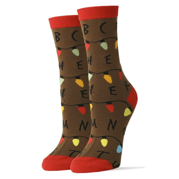 OoohYeah Womens Funny Stranger Cotton Crew Socks, Novelty Fashion Socks, Size 8-13