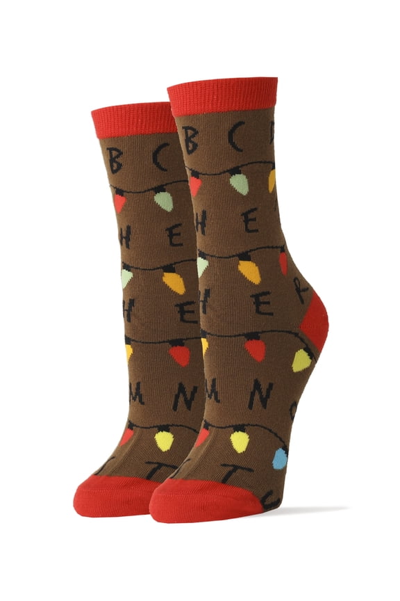 OoohYeah Womens Funny Stranger Cotton Crew Socks, Novelty Fashion Socks, Size 8-13