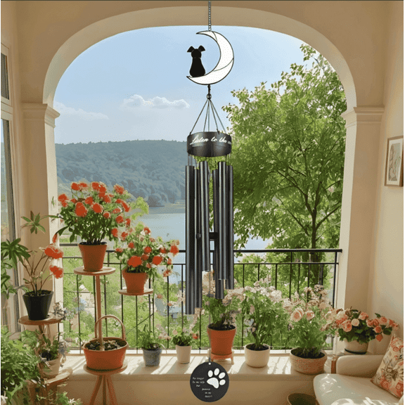 Wind Chimes Outdoor Large Low Tones Memorial Cat High Quality 43in 2.5lb Heavy Musical Indoor 59.99