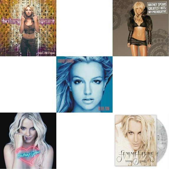 Oops!... I Did It Again & Britney Jean & In The Zone & Greatest Hits : My Prerogative (2LP) & Femme Fatale (Light Grey Marbled LP Vinyl/Import)