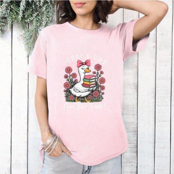 Oops I Got Another Book Goose Funny Reading Lover Animal T-Shirt, for men & women, up to size 5XL